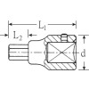 Llave de vaso con punta 1" DIN 7422 mod 64