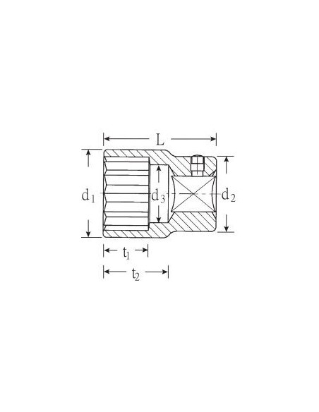 Llave de vaso 1" DIN 3124 mod 60