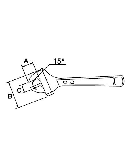 Llave ajustable moleta lateral TITACROM