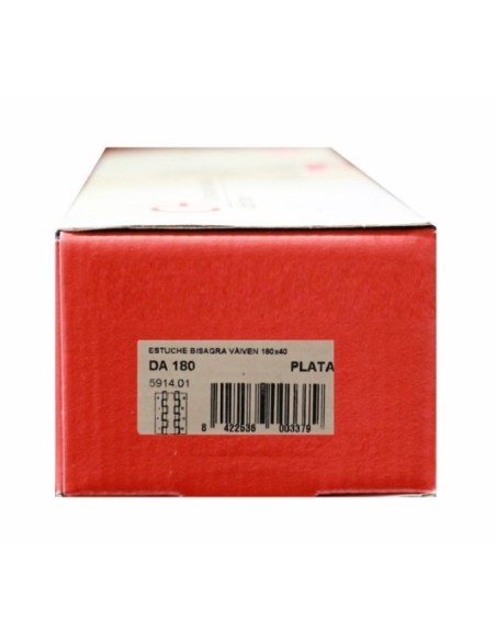 Bisagra vaivén doble acción 180x40 mm inoxidable 2 ud