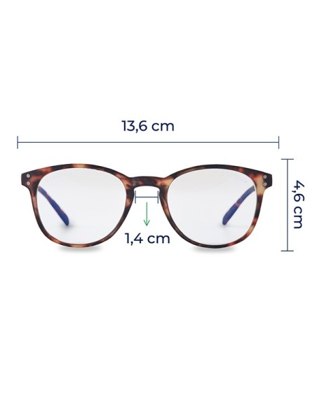 Gafa con filtro luz azul mod B01 marrón carey