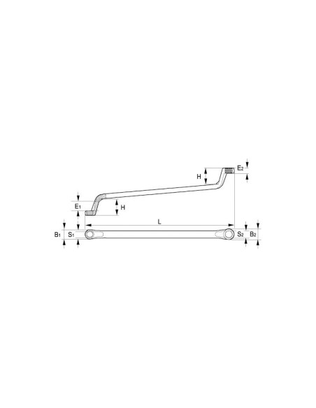 Llave estrella acodadas cromada mate modelo 15