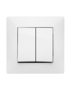 Interruptor eléctrico doble empotrar conmutador HABITAT 15