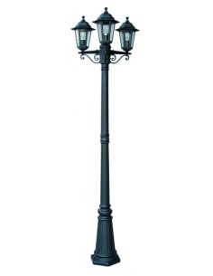 Farol exterior 3 focos aluminio E27 3x60w