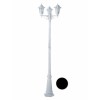 Farol exterior 3 focos aluminio E27 3x60w