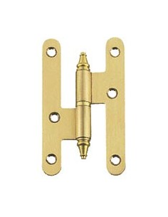 Pernio hierro sin remate 100x58 mm latón satinado