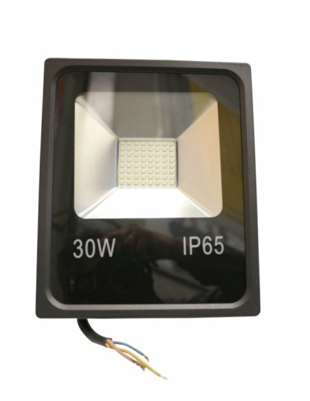Proyector LED plano IP65 6000K metálico negro
