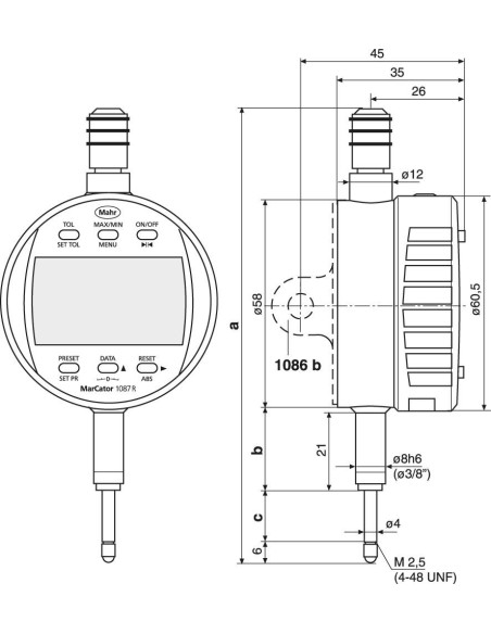 Reloj comparador eléctrico 1087 R-HR