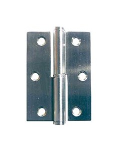 Bisagra inoxidable canto cuadrado 90x65 mm