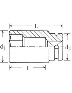 Llave de vaso impacto largo 3/4" mod 56 IMP