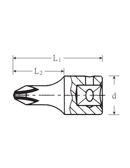 Llaves de vaso con punta 1/4" DIN5264 mod 41PZ