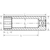 Llave de vaso largo 1/4" DIN 3124 mod 40DL