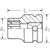 Llave de vaso con punta impacto 1/2" mod 2308TX IMP INHEX