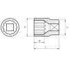 Llave de vaso 1/2" hexagonal pulgadas modelo 122A