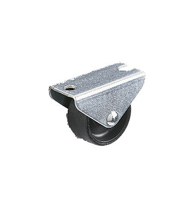 Rueda para mueble fija con soporte zincado