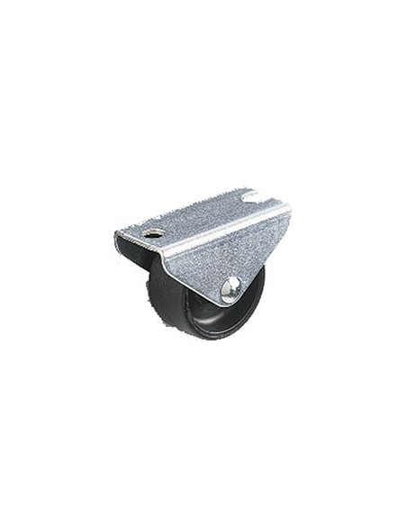 Rueda para mueble fija con soporte zincado