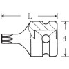 Llave de vaso con punta impacto 1/2" mod 2307TX IMP INHEX