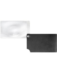 Lupa de tarjetas bancarias negra visoPOCKET 2,5x cuero