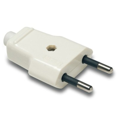 Clavija eléctrica 250V 10A PVC blanca