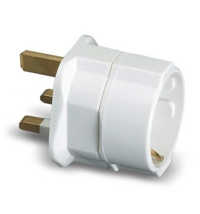 Adaptador viaje policarbonato blanco