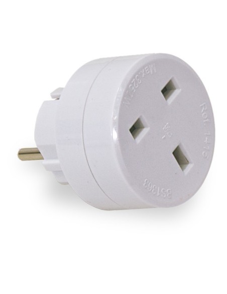 Adaptador viaje policarbonato blanco