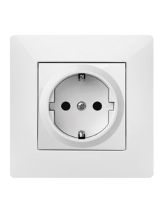 Base enchufe eléctrico 16A-250V empotrar abs blanco