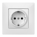 Base enchufe eléctrico 16A-250V empotrar abs blanco