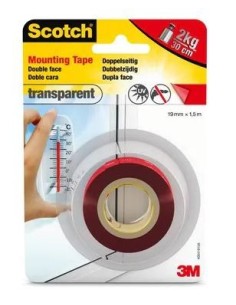 Rollo cinta doble cara SCOTCH transparente 19mm