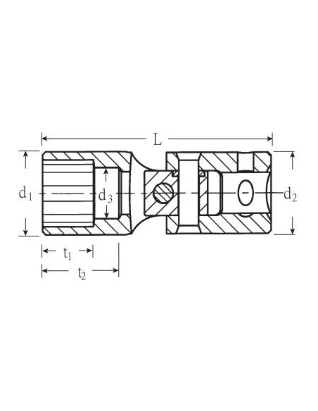 Llave de vaso articulado 1/4" mod 402