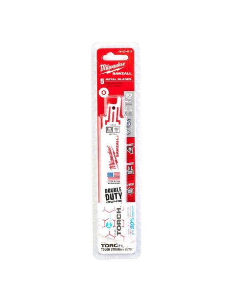 Hoja sierra sable THE TORCH metal/rescate 10 TPI ICE HARDENER 5 ud