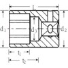 Llave de vaso 1/4" DIN 3124 mod 40A