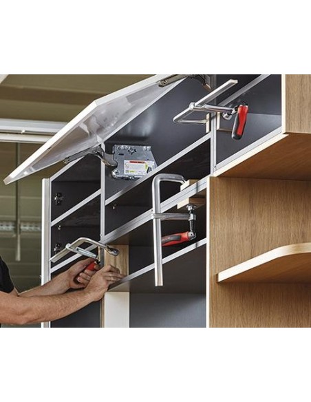 Sargento de acero integro con mango 2 componentes Mango plegable