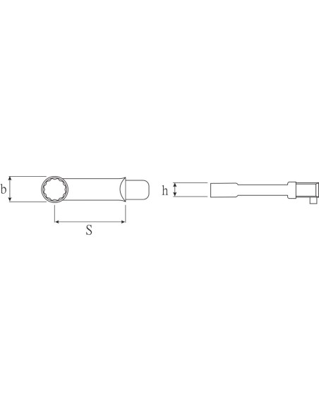 Llave estrella acoplable 9x12 mm mod 732AG/10
