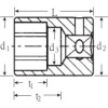 Llave de vaso 1/4" DIN 3124 mod 40D