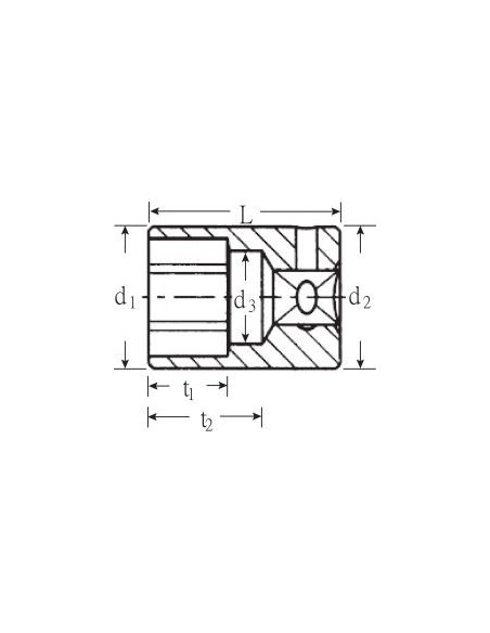 Llave de vaso 1/4" DIN 3124 mod 40AD