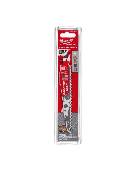 Hoja sierra sable THE AX CARBIDE maderas con clavos 5 TPI