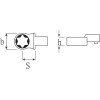 Llave estrella acoplable Torx mod 732/40TX