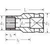 Llave de vaso 1/4" SPLINE-DRIVE mod 40ASP