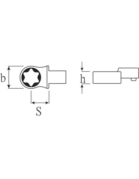 Llave estrella acoplable Torx mod 732/10TX