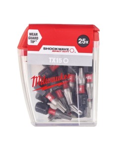 Punta de impacto 1/4" 25 mm TORX SHOCKWAVE 25 ud