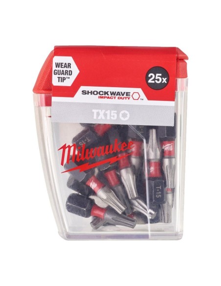 Punta de impacto 1/4" 25 mm TORX SHOCKWAVE 25 ud