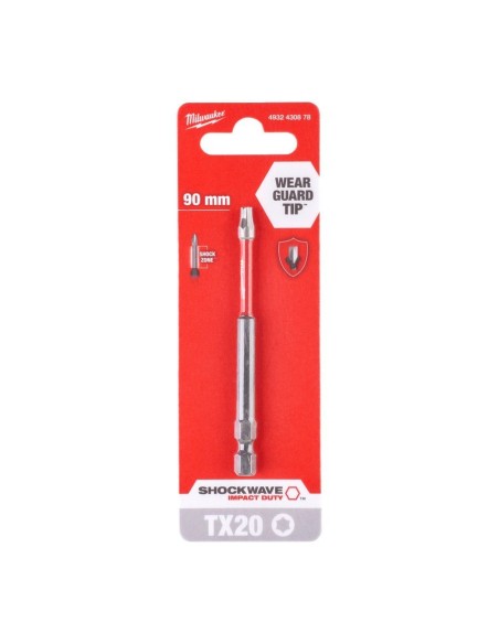 Punta de impacto 1/4" 90 mm TORX SHOCKWAVE