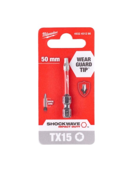 Punta de impacto 1/4" 50 mm TORX SHOCKWAVE