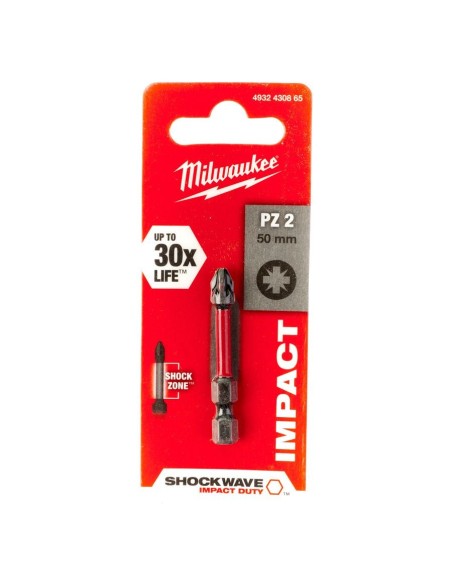 Punta de impacto 1/4" 50 mm estrella POZIDRIV SHOCKWAVE