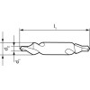 Broca de centrar sin superficie DIN333 HSS forma R tipo N 60 grados