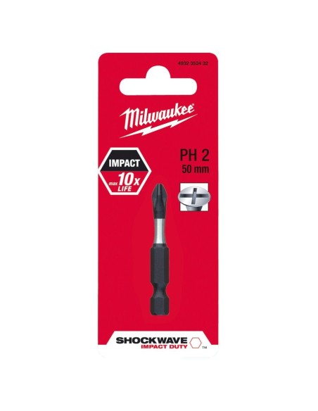 Punta de impacto 1/4" 90 mm estrella PHILLIPS SHOCKWAVE