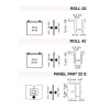 Carril perfil ROLL 22 superior/inferior