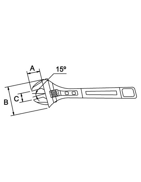 Llave ajustable moleta central TITACROM