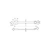 Llave combinada cromada mate modelo 25