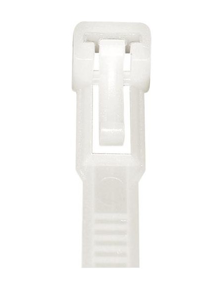 Brida nailon natural a 100 piezas desmontable
